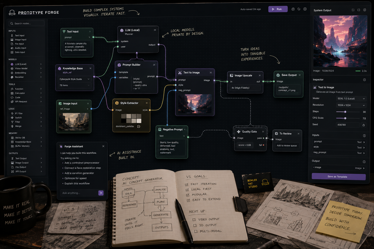 Prototype Forge prototype concept board